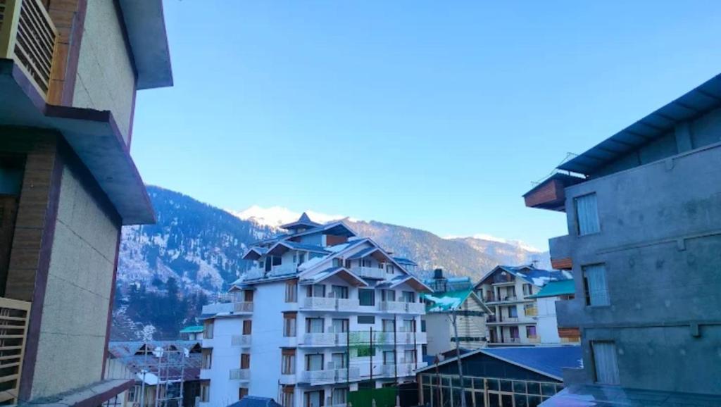 The Hammock Hotel — snow-capped Himalayan mountain views from Manali